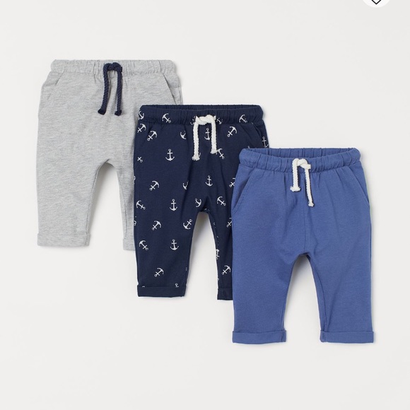 3 pack baby boy pants. Size 4-6 months. H&M. EUC - Picture 1 of 3